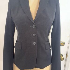 Designer Sisley Italy Black Chic Blazer Size 38 (4-6)